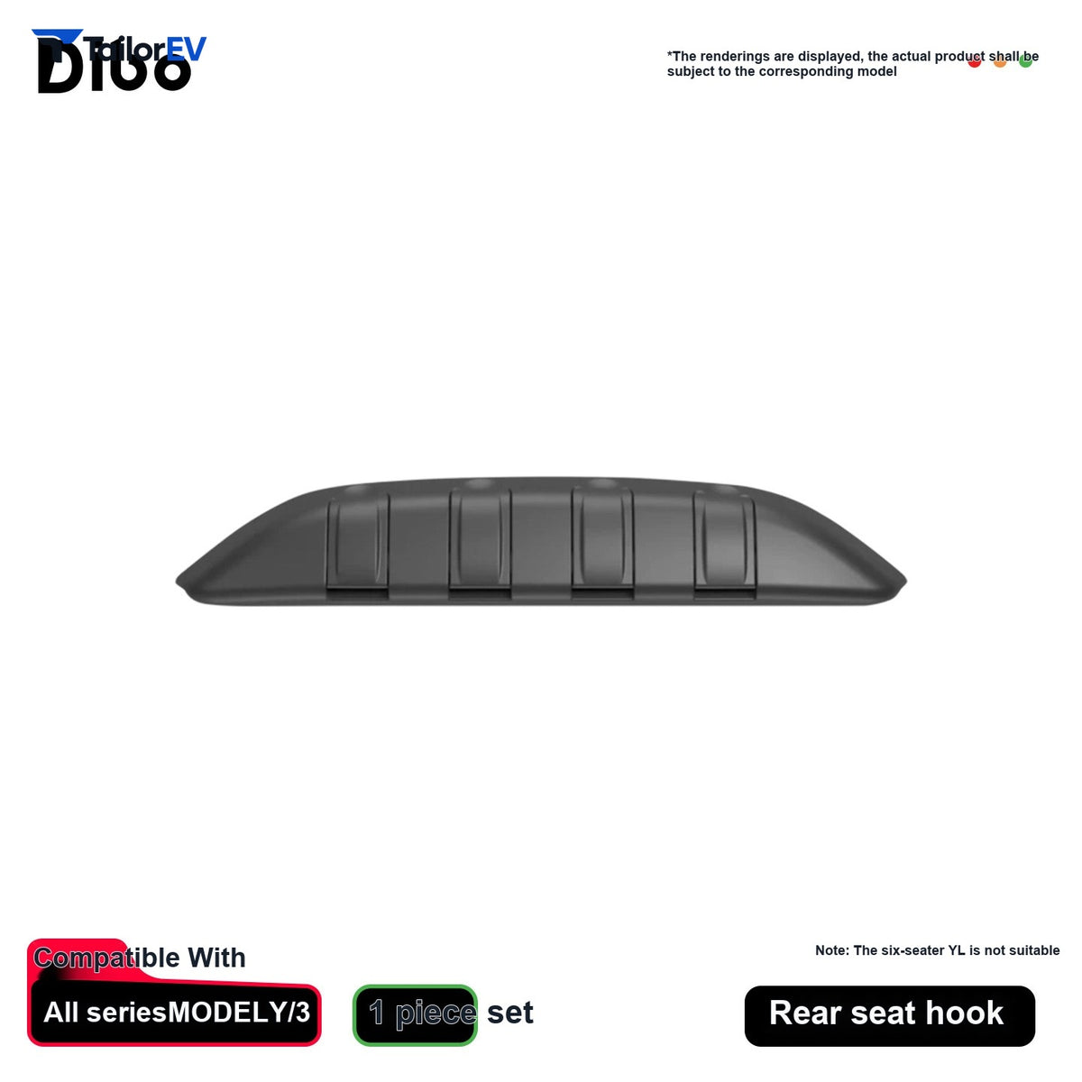 Dibo Rear Seat Hook for Tesla Model 3/Y/Y L — product photo 2 | TailorEV — photo 8