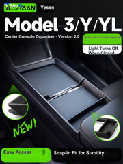 YESHAAN Center Console Organizer for Tesla Model 3/Y/Y L — product photo 1 | TailorEV