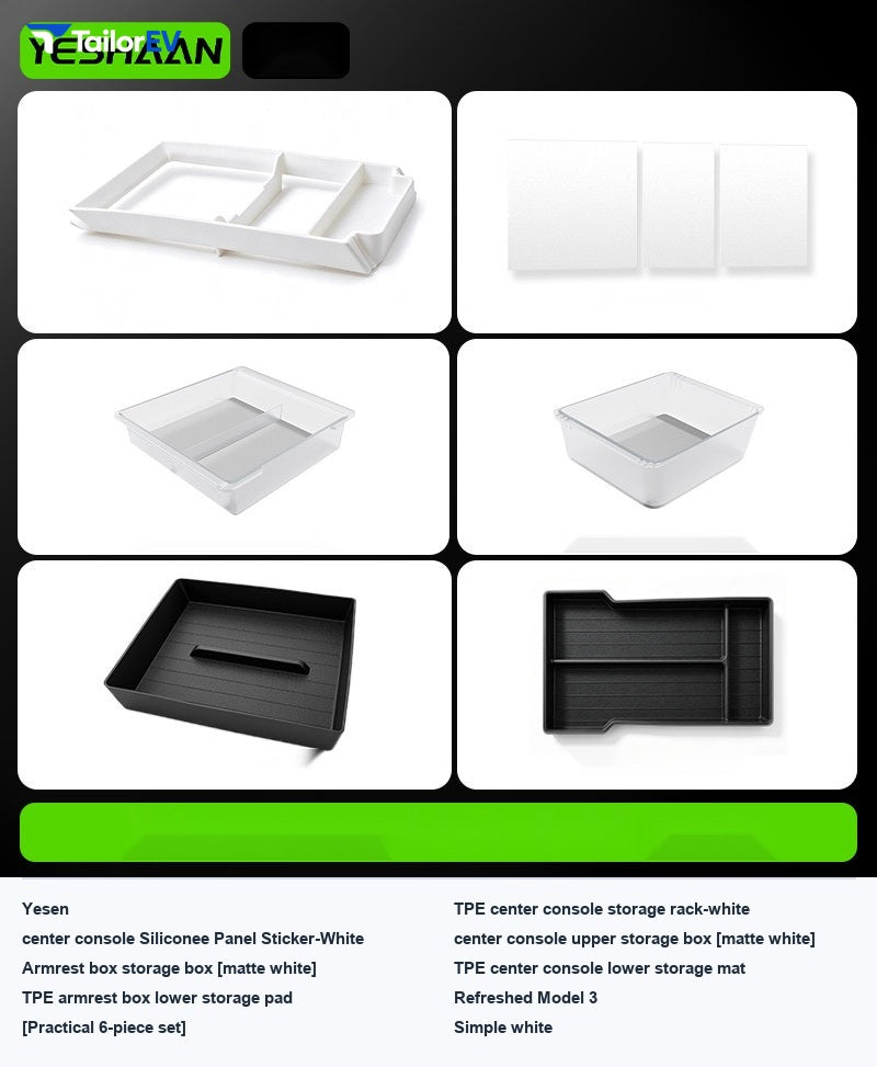 YESHAAN Center Console Organizer for Tesla Model 3/Y/Y L — product photo 6 | TailorEV — photo 13