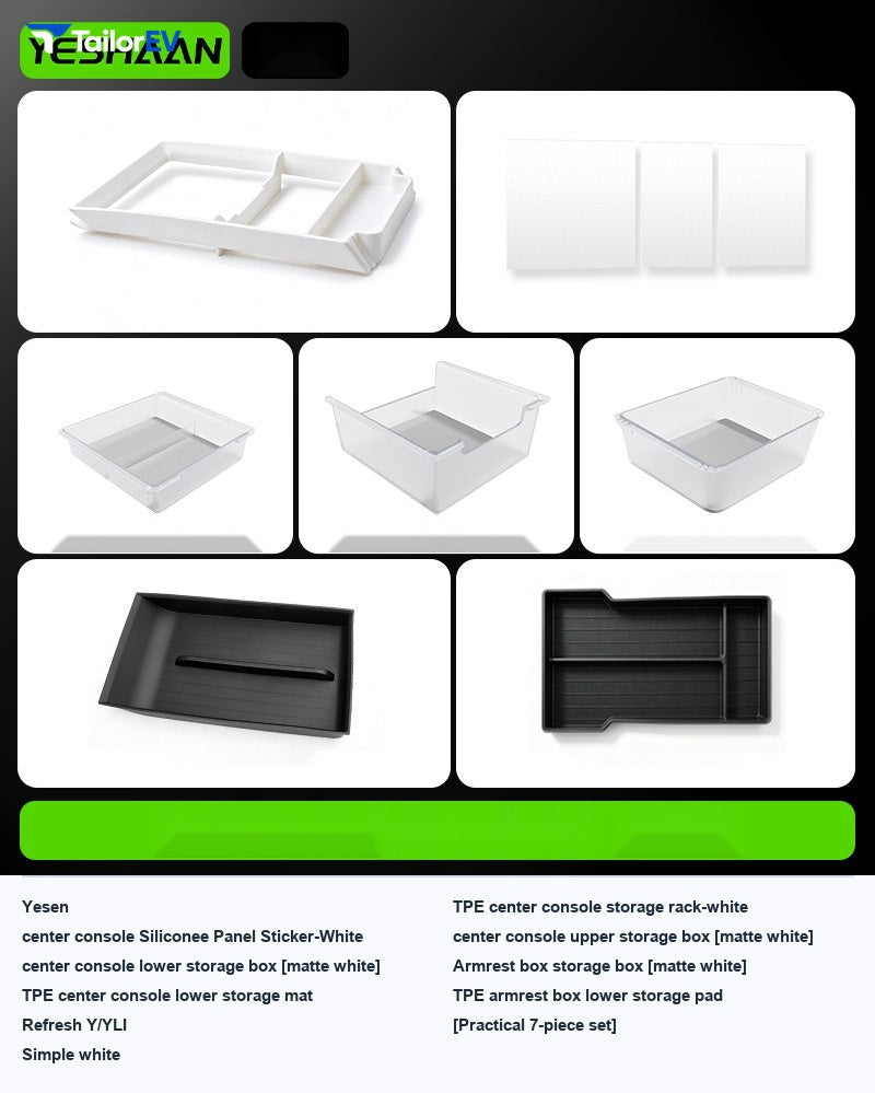 YESHAAN Center Console Organizer for Tesla Model 3/Y/Y L — product photo 22 | TailorEV — photo 29