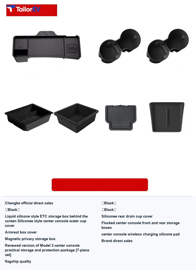Chengke Center Console Tray for Tesla Model 3/Y/Y L — product photo 14 | TailorEV — photo 21