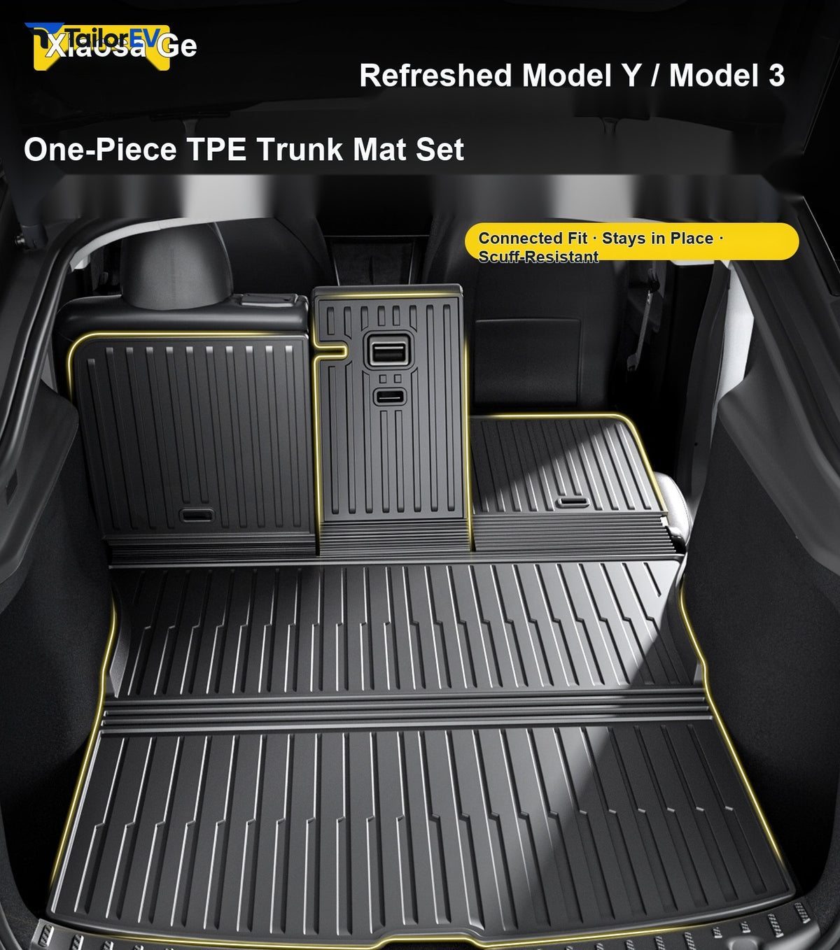 Shuo Yu TPE Trunk Mat Set for Tesla Model 3/Y/Y L — product photo 1 | TailorEV — photo 3