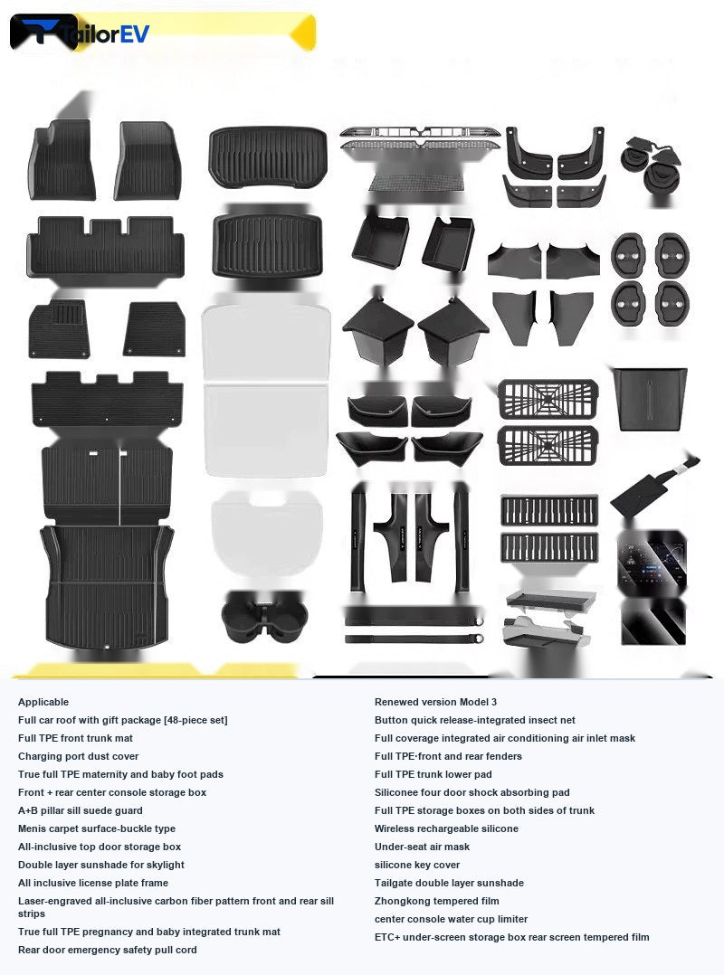 Shuo Yu TPE Trunk Mat Set for Tesla Model 3/Y/Y L — product photo 41 | TailorEV — photo 48