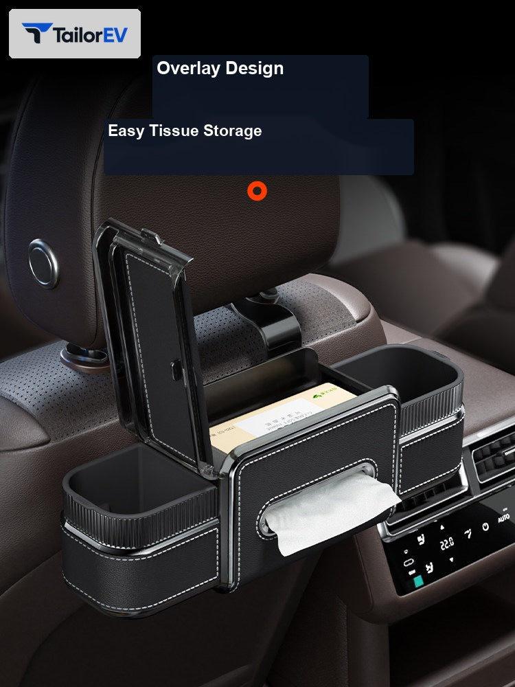 Multifunction Seatback Organizer with Tissue & Cup Holders main image 4 — photo 5
