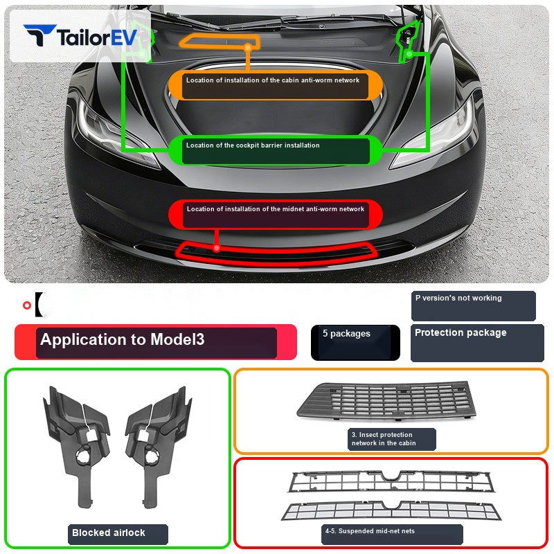 Tesla Removable Front Grille Insect Screen sku image 7 — photo 13