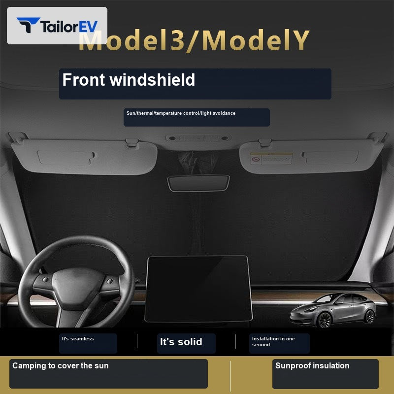 Tesla Model Y Privacy Camping Sunshade Set main image 3 — photo 3