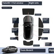 Tesla Model Y Privacy Camping Sunshade Set sku image 2