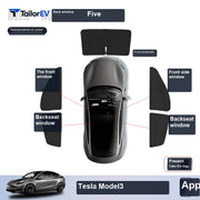 Tesla Model Y Privacy Camping Sunshade Set sku image 7