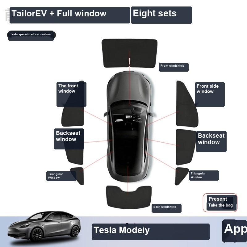 Tesla Model Y Privacy Camping Sunshade Set sku image 13 — photo 18