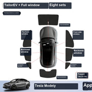 Tesla Model Y Privacy Camping Sunshade Set sku image 13
