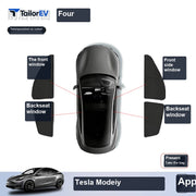 Tesla Model Y Privacy Camping Sunshade Set sku image 15