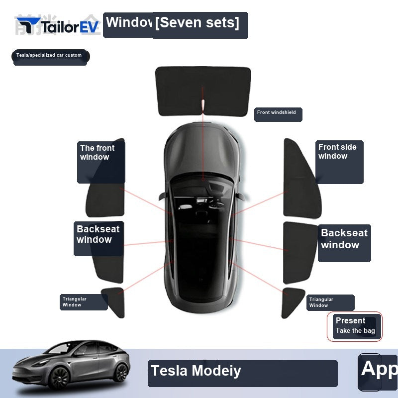 Tesla Model Y Privacy Camping Sunshade Set sku image 17 — photo 22