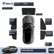 Tesla Model Y Privacy Camping Sunshade Set sku image 18