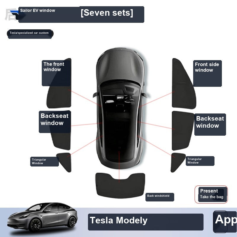 Tesla Model Y Privacy Camping Sunshade Set sku image 21 — photo 26