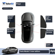 Tesla Model Y Privacy Camping Sunshade Set sku image 26
