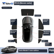 Tesla Model Y Privacy Camping Sunshade Set sku image 28
