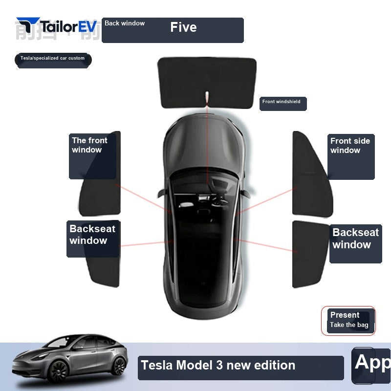 Tesla Model Y Privacy Camping Sunshade Set sku image 29 — photo 34