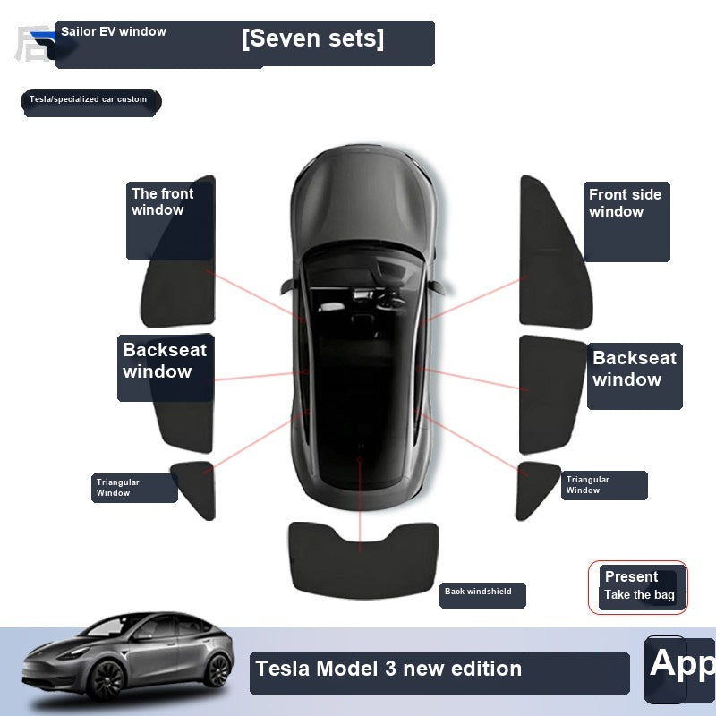 Tesla Model Y Privacy Camping Sunshade Set sku image 31 — photo 36