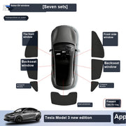 Tesla Model Y Privacy Camping Sunshade Set sku image 31