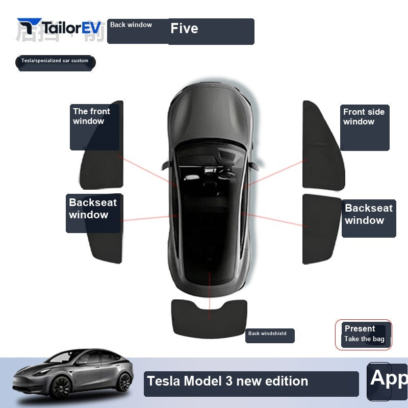 Tesla Model Y Privacy Camping Sunshade Set sku image 32 — photo 37