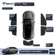 Tesla Model Y Privacy Camping Sunshade Set sku image 32