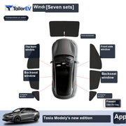 Tesla Model Y Privacy Camping Sunshade Set sku image 38