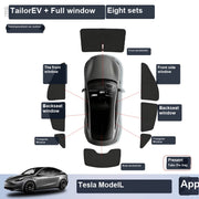 Tesla Model Y Privacy Camping Sunshade Set sku image 45