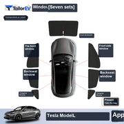 Tesla Model Y Privacy Camping Sunshade Set sku image 49