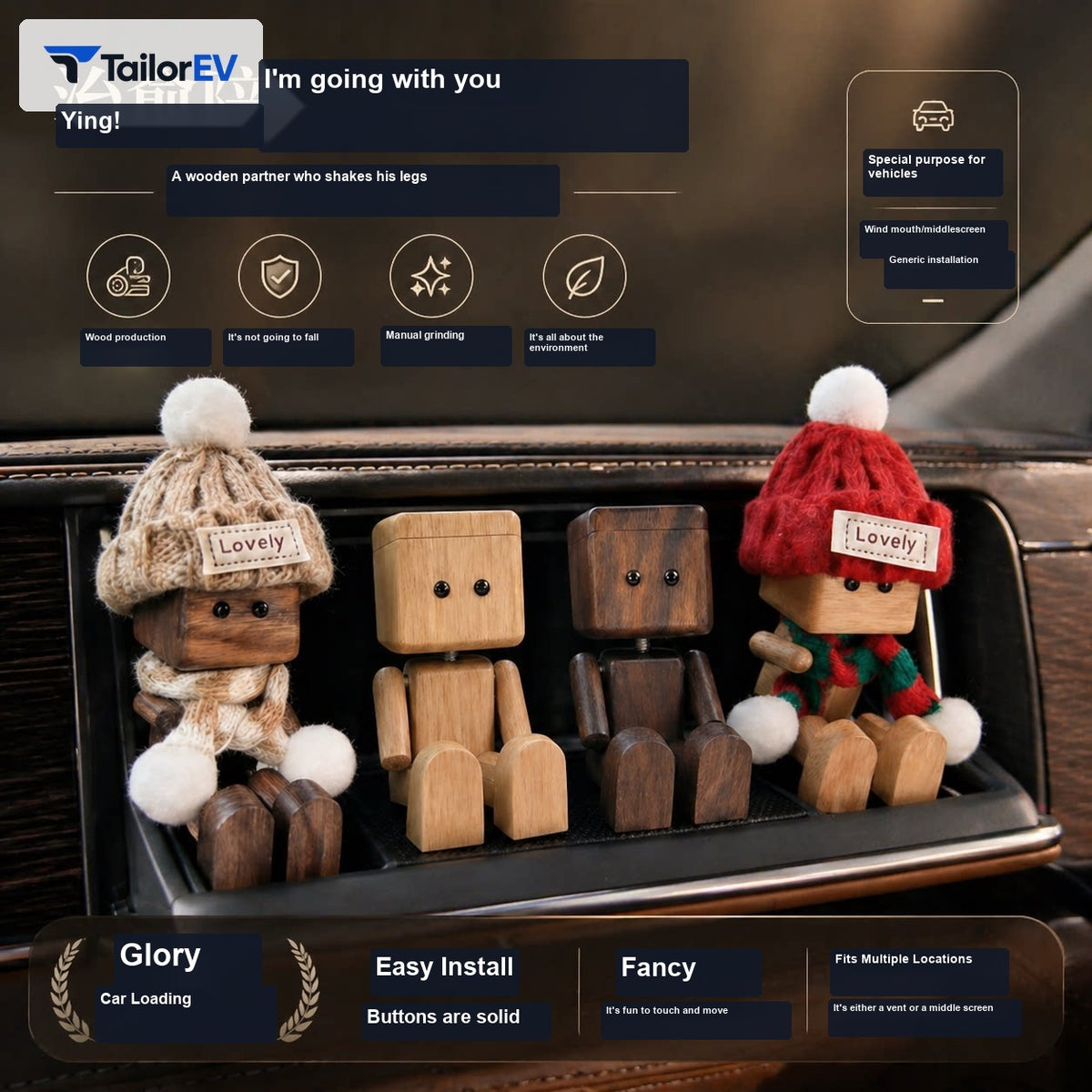 Swinging Wooden Car Diffuser Ornament main image 4 — photo 5