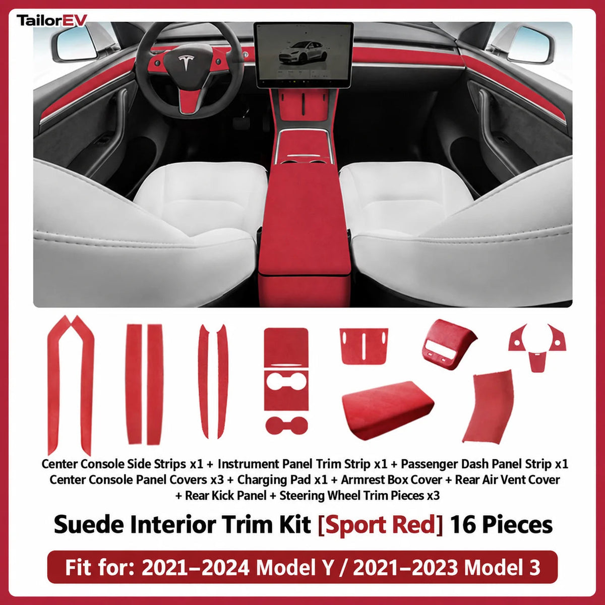 Tesla Suede Interior Protection & Trim Kits — photo 74