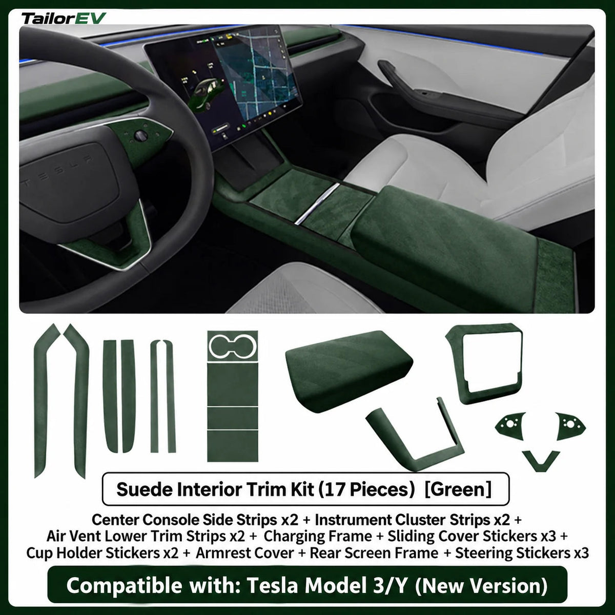 Tesla Suede Interior Protection & Trim Kits — photo 33