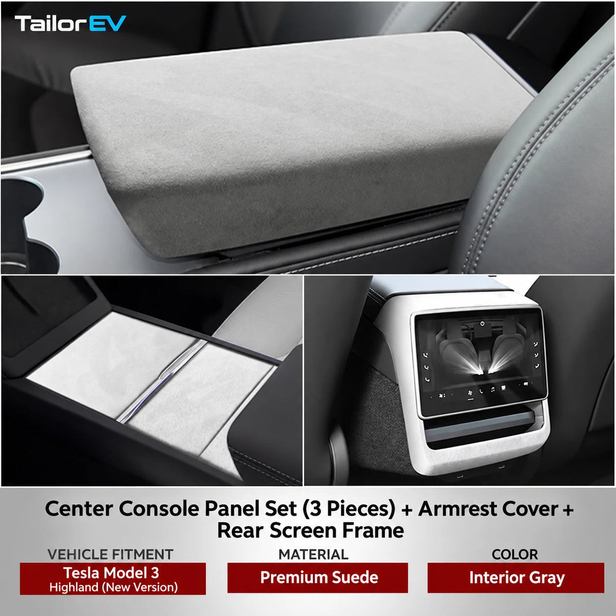 Tesla Suede Interior Protection & Trim Kits — photo 20