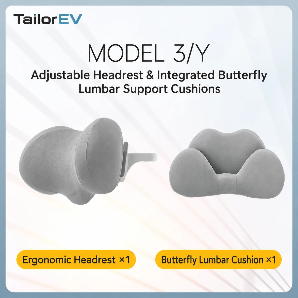 Tesla Ergonomic Headrest & Lumbar Support Cushions — photo 13