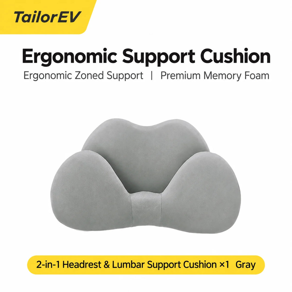 Tesla Ergonomic Headrest & Lumbar Support Cushions — photo 14