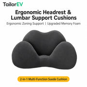 Tesla Ergonomic Headrest & Lumbar Support Cushions