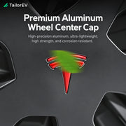 Tesla Wheel Center Emblem Covers — 4-Pack