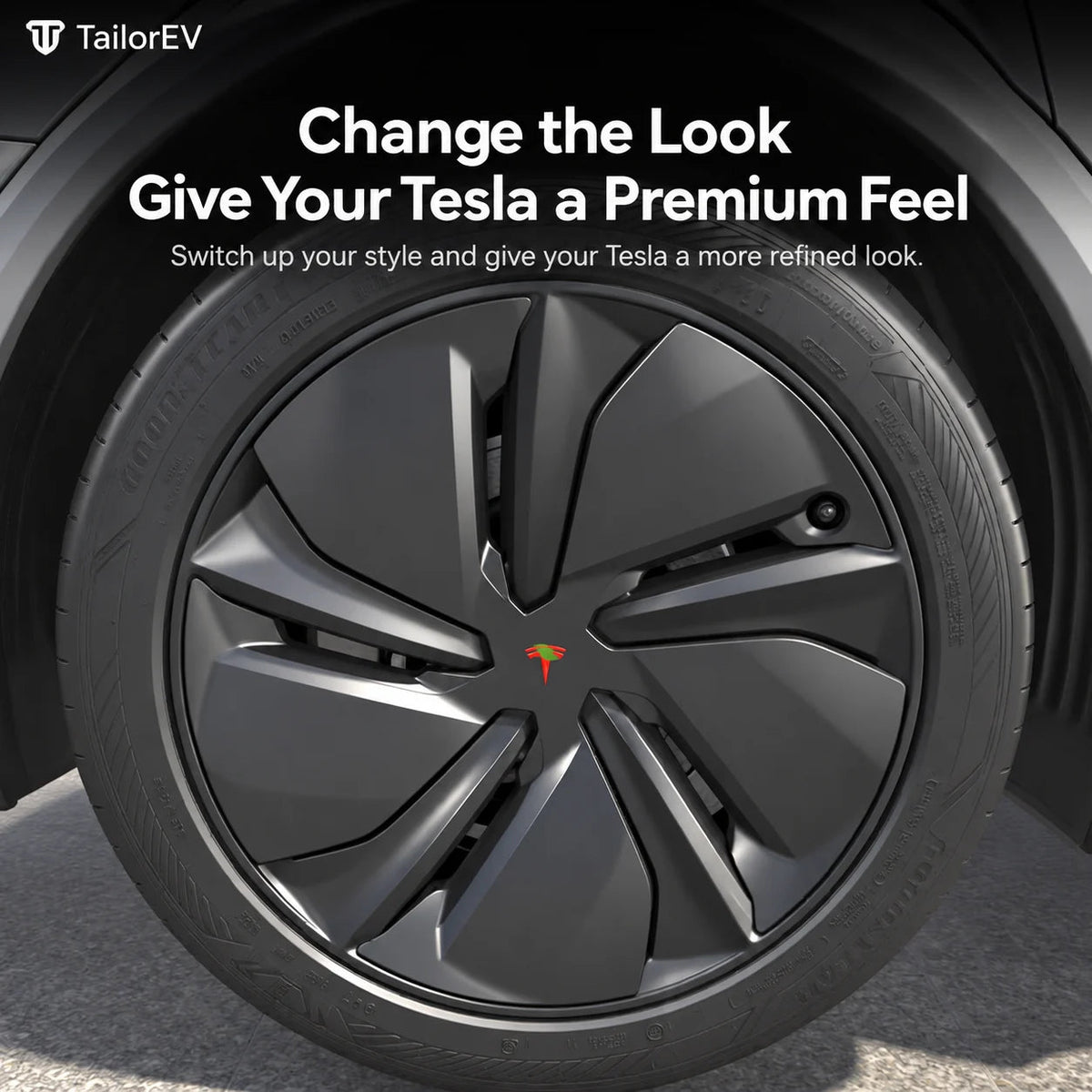 Tesla Wheel Center Emblem Covers — 4-Pack — photo 5
