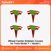 Tesla Wheel Center Emblem Covers — 4-Pack