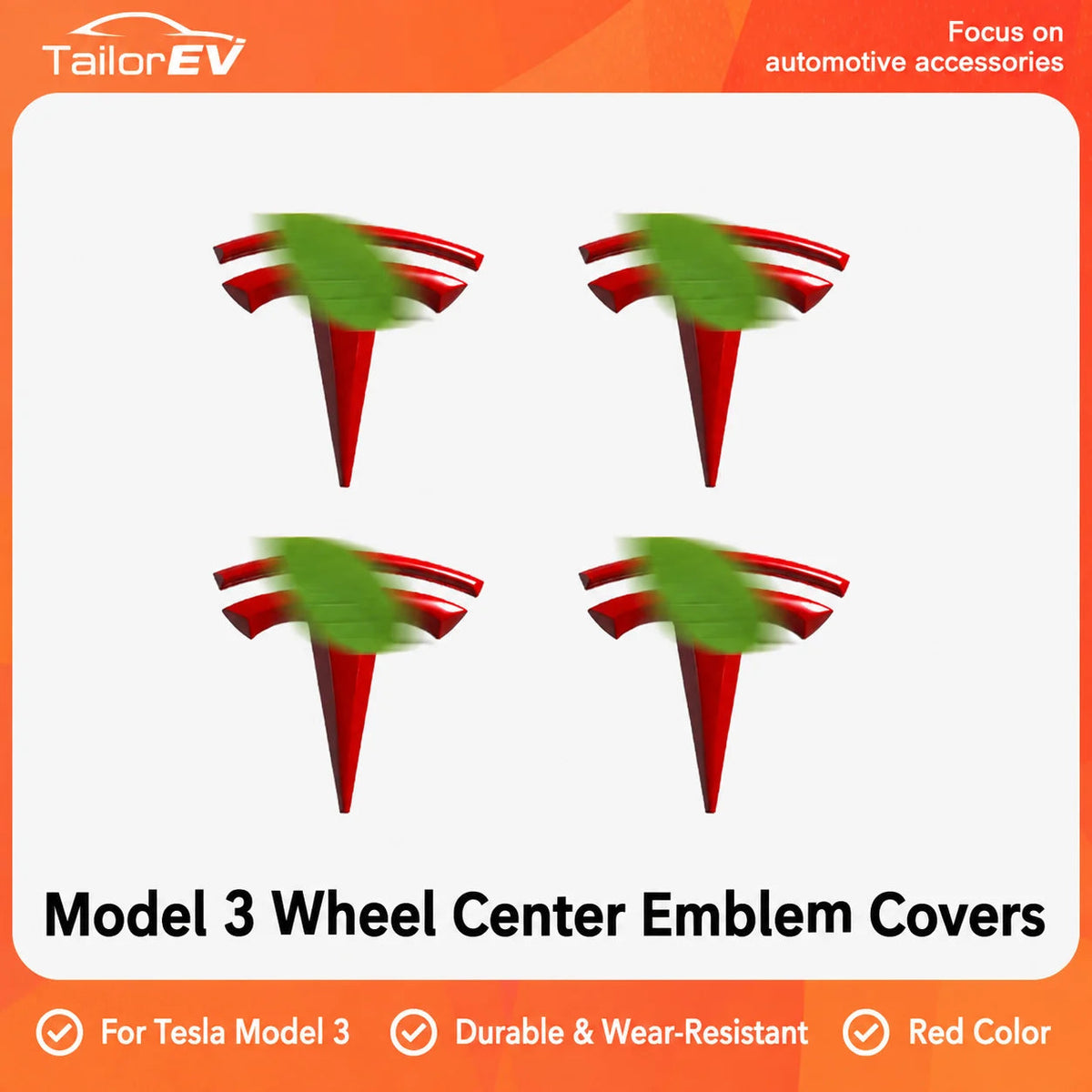 Tesla Wheel Center Emblem Covers — 4-Pack — photo 12