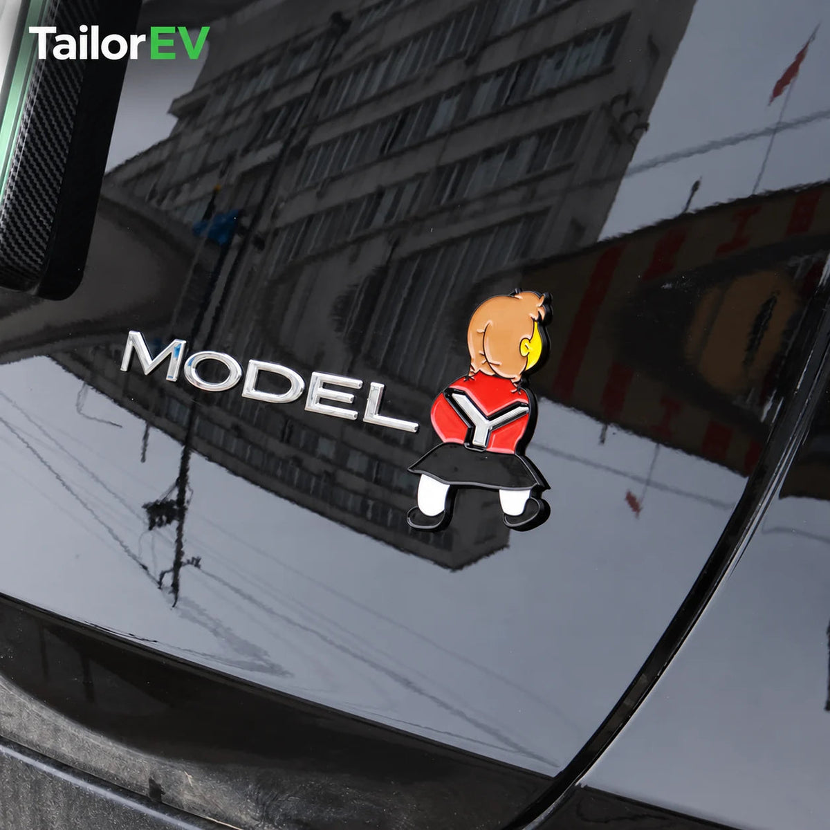 Tesla Novelty 3D Rear Emblem Decals — photo 3