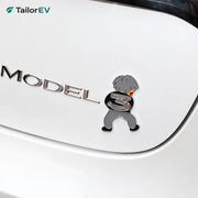 Tesla Novelty 3D Rear Emblem Decals