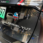Tesla Novelty 3D Rear Emblem Decals