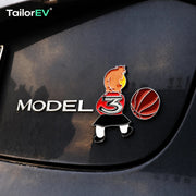 Tesla Novelty 3D Rear Emblem Decals