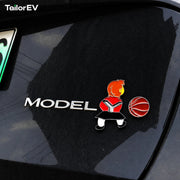 Tesla Novelty 3D Rear Emblem Decals