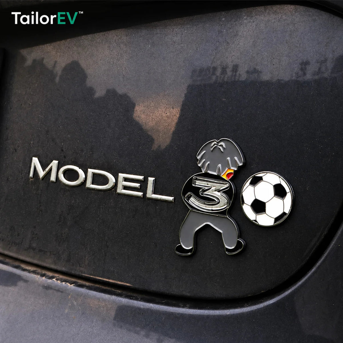 Tesla Novelty 3D Rear Emblem Decals — photo 27