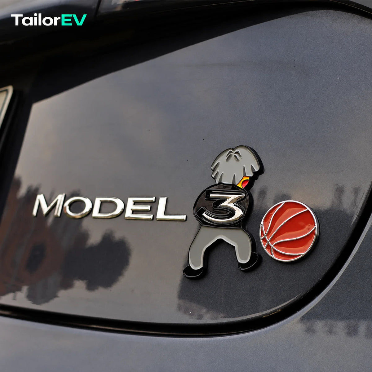 Tesla Novelty 3D Rear Emblem Decals — photo 24