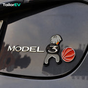 Tesla Novelty 3D Rear Emblem Decals