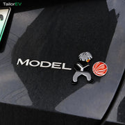 Tesla Novelty 3D Rear Emblem Decals