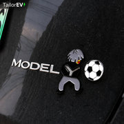Tesla Novelty 3D Rear Emblem Decals