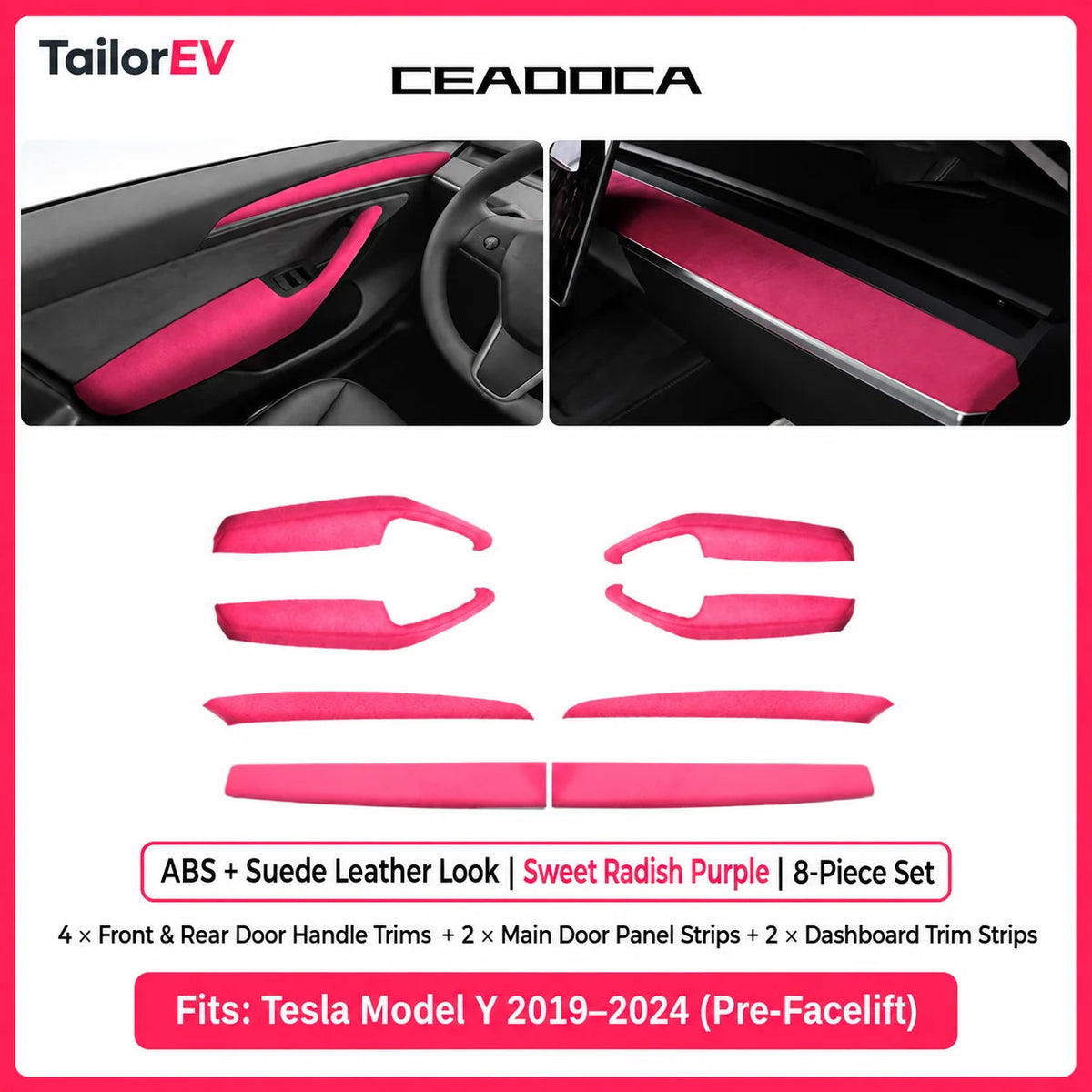 Tesla Suede Door Handle & Interior Trim Kits — photo 73